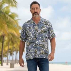BF152 Original Island Sport Rayon Beach Shirt M